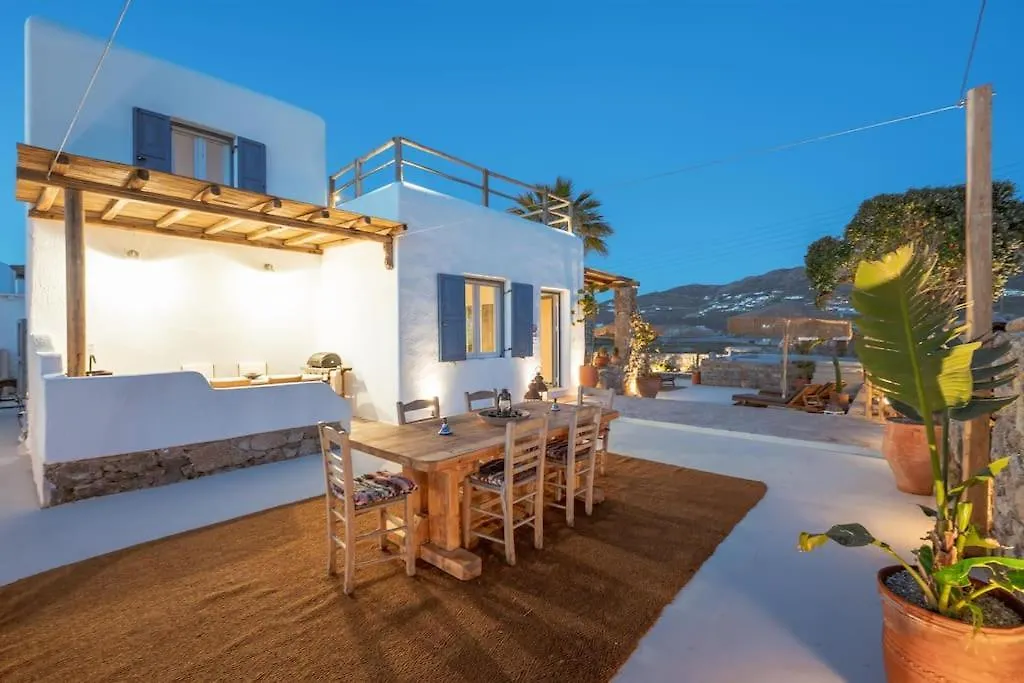 Villa Palm Beach Jacuzzi 200M From Beach Ftelia  Ftelia (Mykonos)